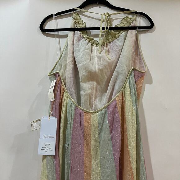 NEW Anthropologie x Sundress Sophie Jumpsuit in Marbella Mix Pastel M / L NWT - Picture 12 of 14